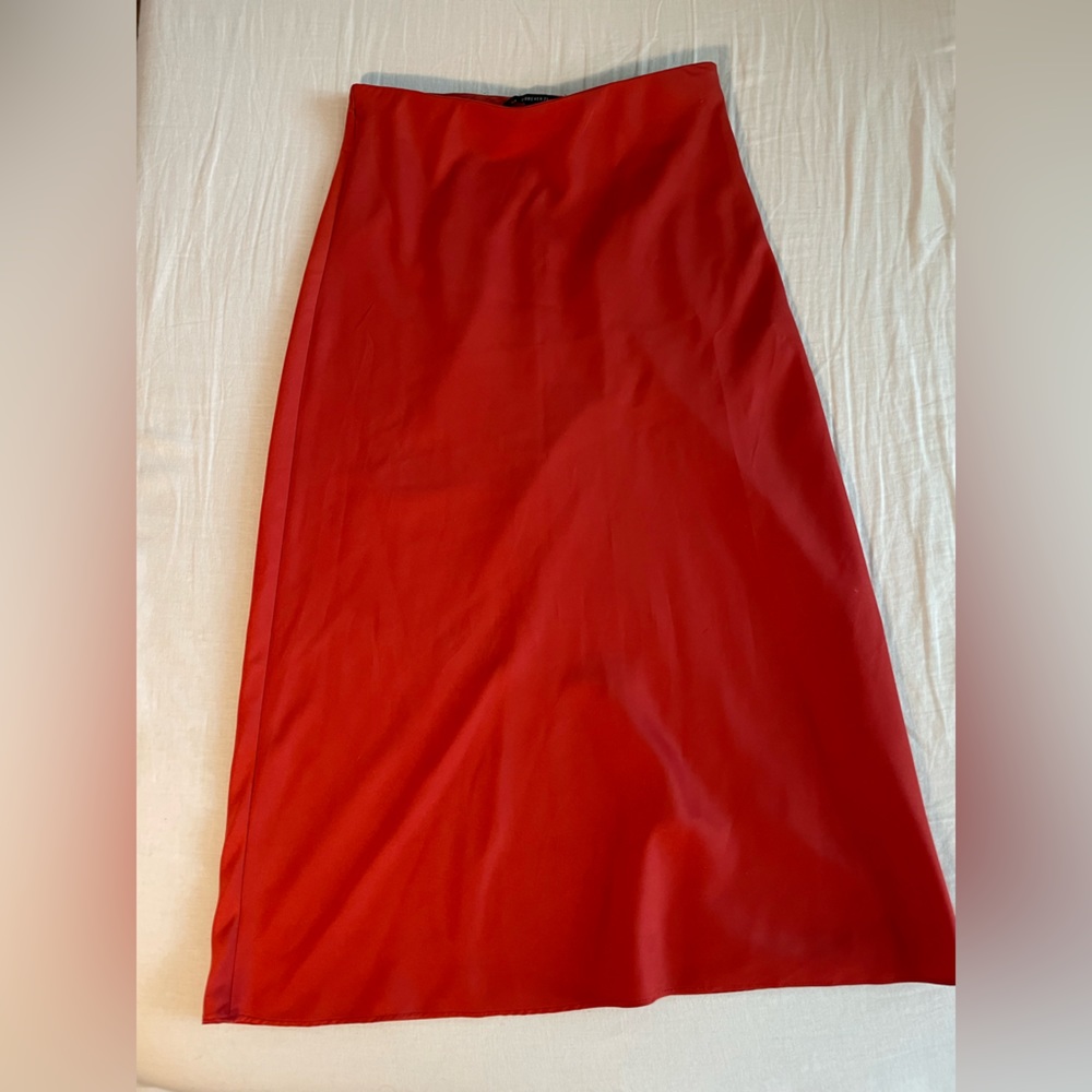 Red/Orange Maxi Skirt - Size Small